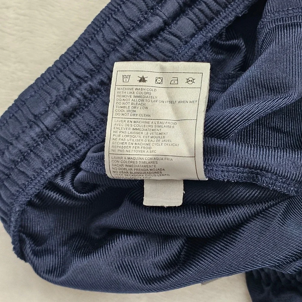 Nike‎ Track Pants Mens Large Navy Blue Red Snap Button Basketball Vintage Y2K